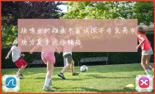 杨鸣分析雄鹿冬窗试探字母交易市场为夏季运作铺路